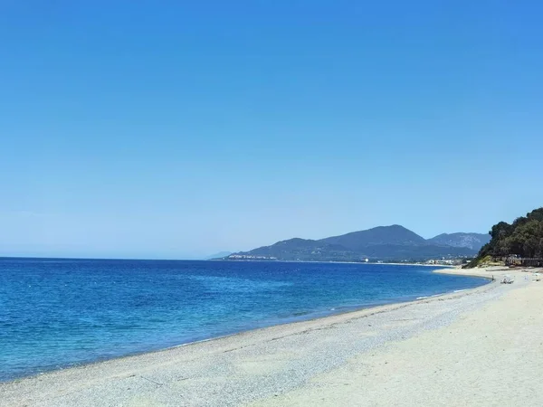 Θάλασσα Παραλία Στο Μονόλιθο Preveza Perfecture Greece Καλοκαιρινό Τουριστικό Θέρετρο — Φωτογραφία Αρχείου