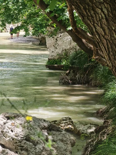 Caminho Rio Acheron Longo Rio Aldeia Gliki Therpsotia Perfecture Greece — Fotografia de Stock