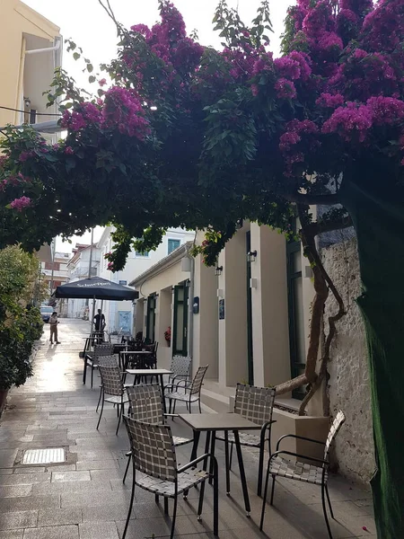 Preveza Город Летний День Греция Аллеи Ресторанов Таверны — стоковое фото