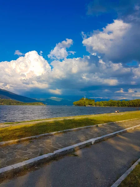 Ioannina City Greece Summer Season Lake Pamvotis — Photo