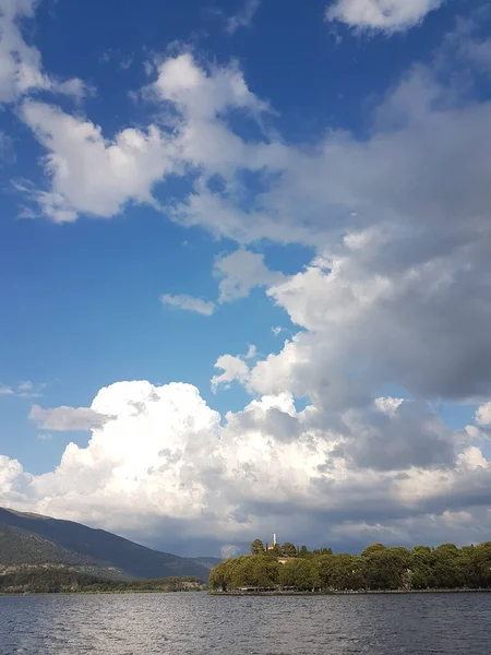 Ioannina City Greece Summer Season Lake Pamvotis —  Fotos de Stock