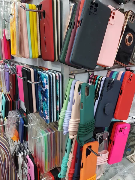 mobile phone cases in a store many types many colors huge collection