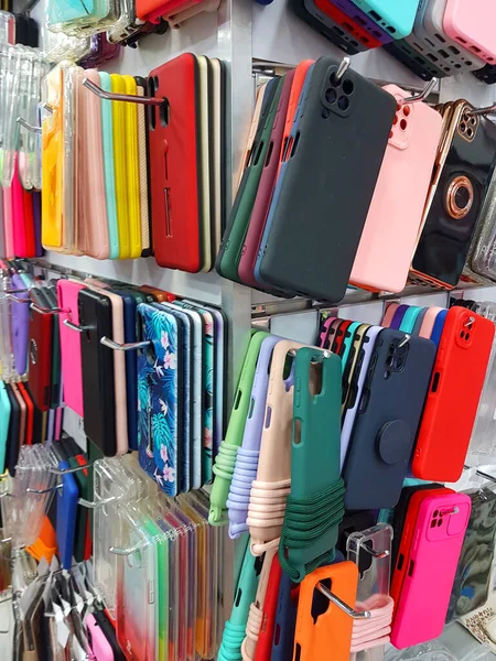 mobile phone cases in a store many types many colors huge collection