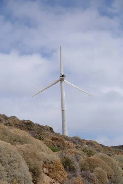 Wind Energy Park Wind Generators Andros Island Greece — Stock Photo, Image