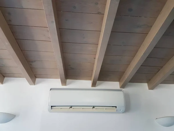 Air Condition Aircondition Air Condition White Wall Modern Dievice — Stok fotoğraf