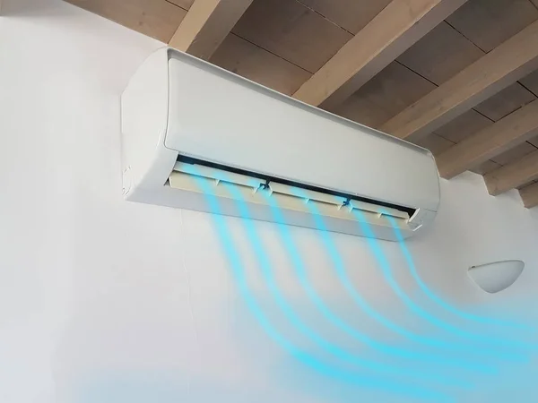 Air Condition Aircondition Air Condition White Wall Modern Dievice — Foto Stock