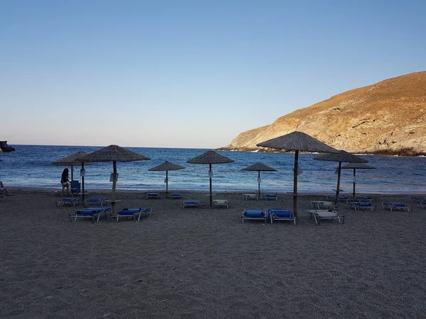 Zorkos Beach Andros Island Greece North Side Island Sunny Summer — 스톡 사진