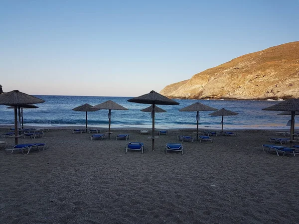 Zorkos Beach Andros Island Greece North Side Island Sunny Summer — Zdjęcie stockowe