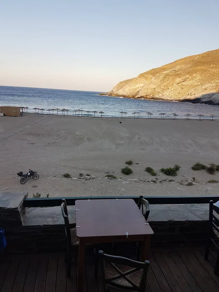 Zorkos Beach Andros Island Greece North Side Island Sunny Summer — Fotografia de Stock