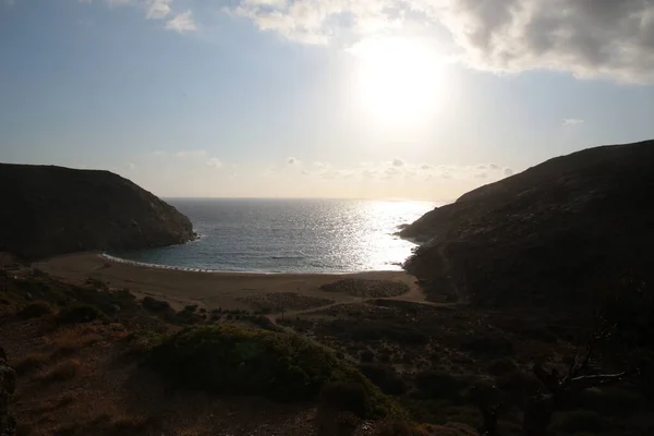 Zorkos Beach Andros Island Greece North Side Island Sunny Summer — 图库照片