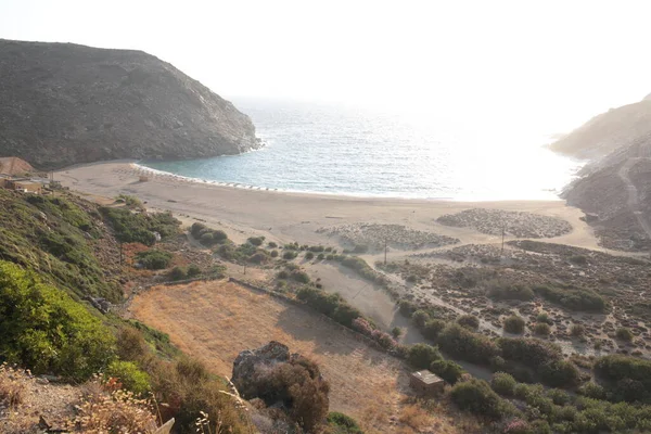 Zorkos Beach Andros Island Greece North Side Island Sunny Summer — 图库照片