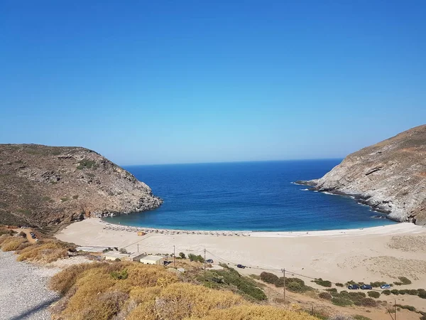 Zorkos Beach Andros Island Greece North Side Island Sunny Summer — Stock fotografie