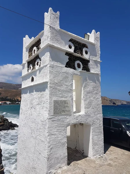 Andros Island Andros City Greece Tower Port Andro — Stock fotografie