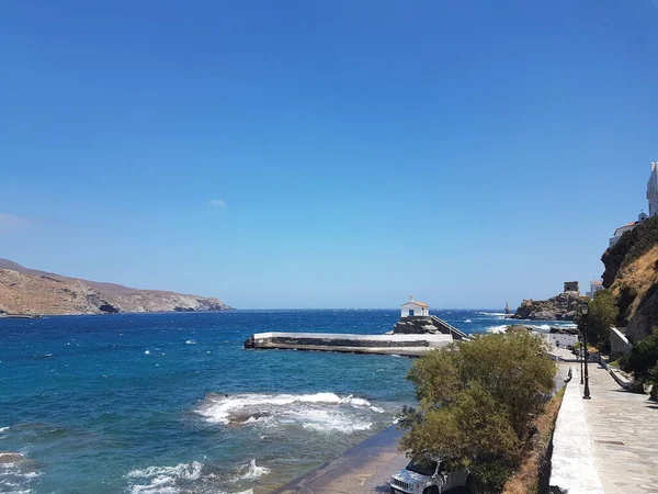 Andros Island Andros City Greece Sea Por — Stockfoto