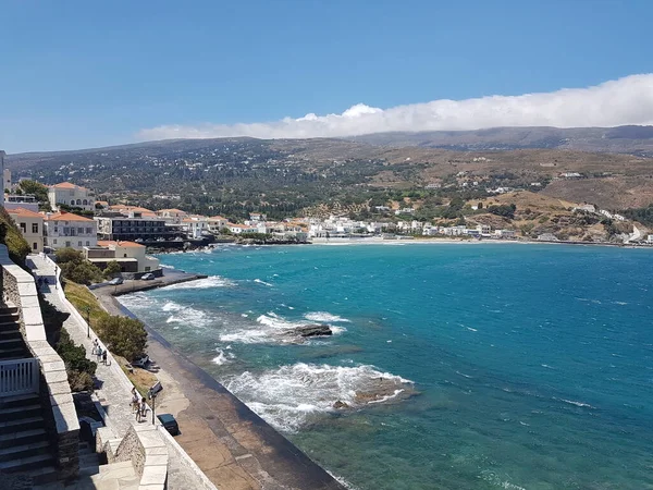 Andros Island Andros City Greece Sea Por — Stockfoto