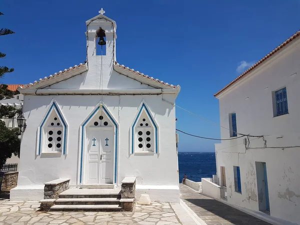 Andros Island Andros City Greece Church — Stockfoto