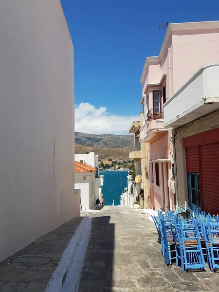 Andros Island Andros City Greece Street — Stockfoto