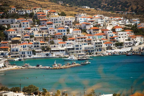 Mpatsi Batsi City Andros Island Greece Greek Tourist Resort Aegean — 图库照片