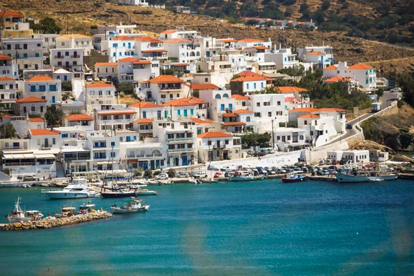 Mpatsi Batsi City Andros Island Greece Greek Tourist Resort Aegean — Stockfoto