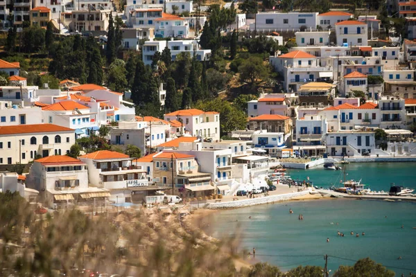 Mpatsi Batsi Город Андрос Остров Греция Греческий Туристический Курорт Эгейском — стоковое фото