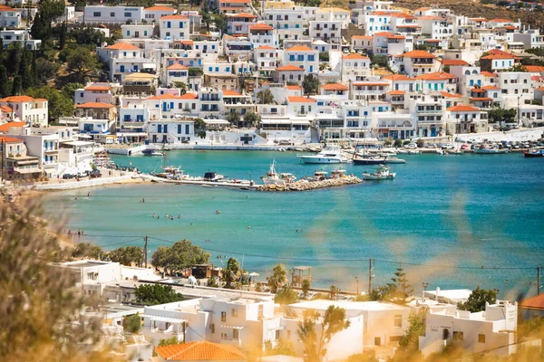 Mpatsi Batsi City Andros Island Greece Greek Tourist Resort Aegean — Stockfoto