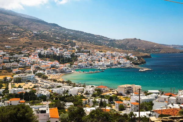 Mpatsi Batsi City Andros Island Greece Greek Tourist Resort Aegean — Stockfoto