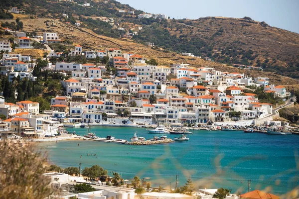 Mpatsi Batsi City Andros Island Greece Greek Tourist Resort Aegean — Stock Photo, Image