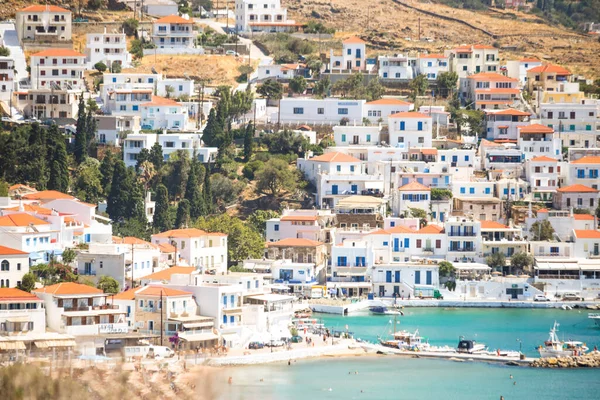 Mpatsi Batsi City Andros Island Greece Greek Tourist Resort Aegean — Fotografia de Stock