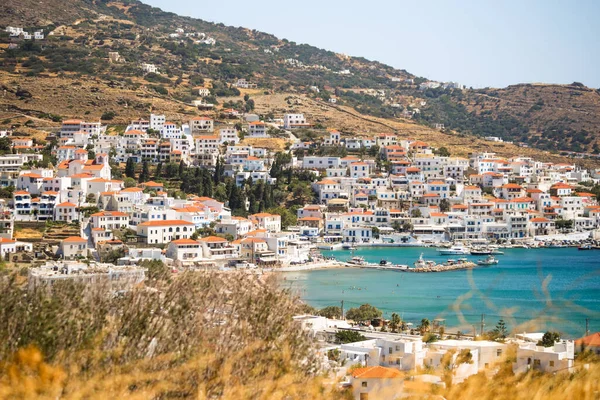 Mpatsi Batsi City Andros Island Greece Greek Tourist Resort Aegean — ストック写真
