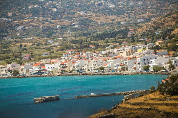 Korthi Village Port Sea South Andros Island Greece — Stock Photo, Image
