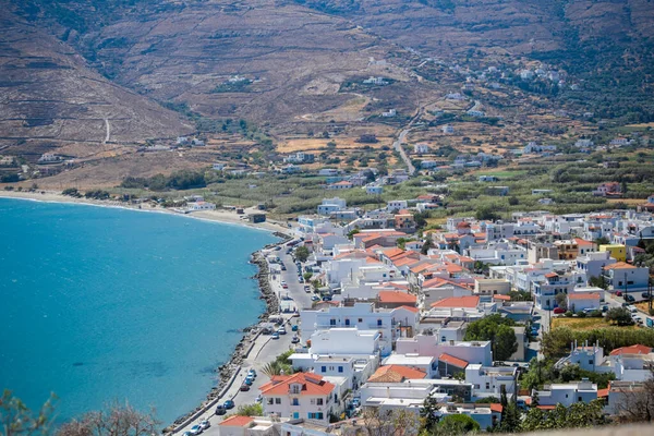 Korthi Village Port Sea South Andros Island Greece — 图库照片