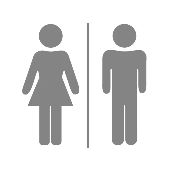 Ikon tanda tangan WC. Toilet Icon Unisex.Toilet simbol. Vektor ikon pria dan wanita. - Stok Vektor
