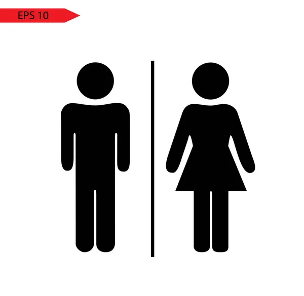 WCの標識アイコン。トイレアイコンユニセックストイレのシンボル。ベクターの男性と女性のアイコン. — ストックベクタ