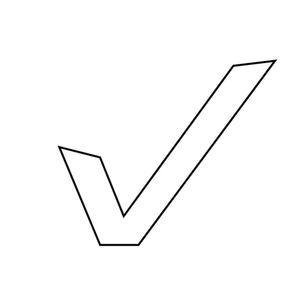 Checkmark or confirm icon button. Checkmark icon, vector on white background — Stock Vector