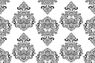 Vector damask klasik barok parşömen tomarı girdabı. Viktorya dönemi monogramı heraldik kalkan girdabı. Retro çiçekli yaprak desenli sınır yaprakları antik akanthus kaligrafi oymalı dövme. Kusursuz desen