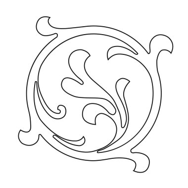 Vector damask klasik barok parşömen tomarı girdabı. Viktorya dönemi monogram heraldik kalkan girdabı. Retro çiçek yaprağı desenli kenar yeşilliği antik akanthus kaligrafi oymalı dövme. Döşeme dekor ögesi