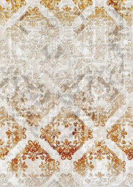 Dijital fayans tasarımı. 3 boyutlu rengarenk seramik duvar döşemeleri dekorasyonu. Soyut damaske desenli geometrik ve çiçekli süsler, eski fayanslar karmaşık detaylar. Yüksek kalite fotoğraf