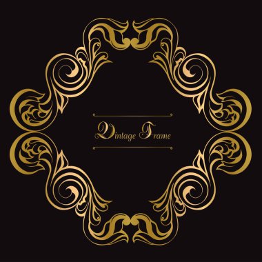 Vector damask klasik barok parşömen tomarı girdabı. Viktorya dönemi monogram heraldik kalkan girdabı. Retro çiçek yaprağı desenli kenar yeşilliği antik akanthus kaligrafi oymalı dövme. Döşeme dekor ögesi