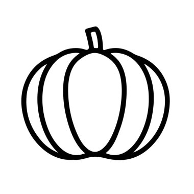 Vector flat icon of pumpkin vegetable. halloween traditional logo template. Vector illustration