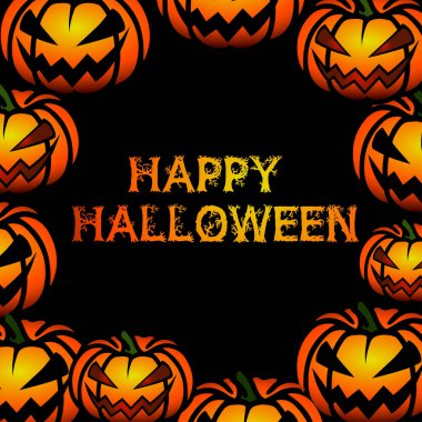 Vektör posteri, kart, yüzücü, afiş. Cadılar Bayramı partisi daveti.