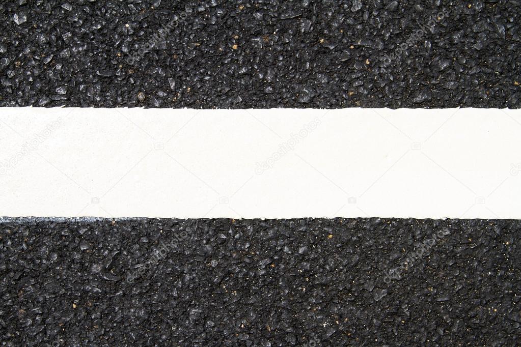 Asphalt background texture with white line