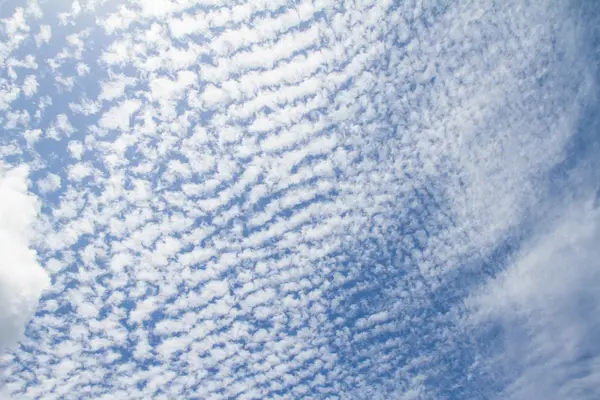 Blå himmel med moln närbild — Stockfoto