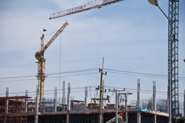 Crane on construction site — Stock Photo, Image