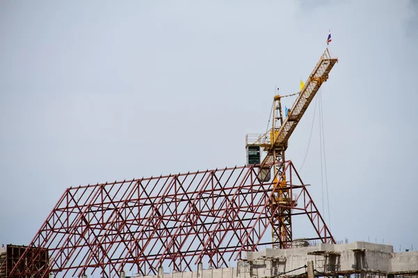 Crane on construction site — Stock Photo, Image