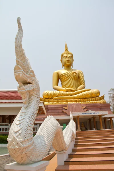 Guld buddha staty — Stockfoto