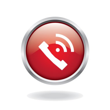 telefon simgesi kırmızı düğme