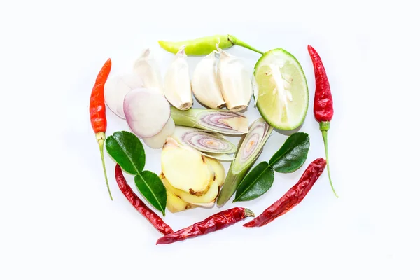 Tom Yum ingredienti cibo tailandese — Foto Stock