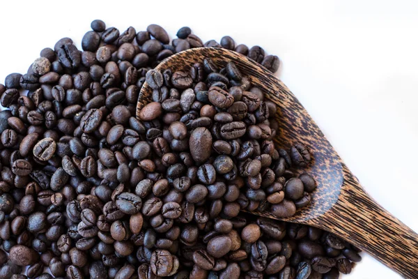 Tasse à café et grains de café — Photo