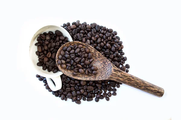 Coffee cup and coffee beans — Stock Photo, Image