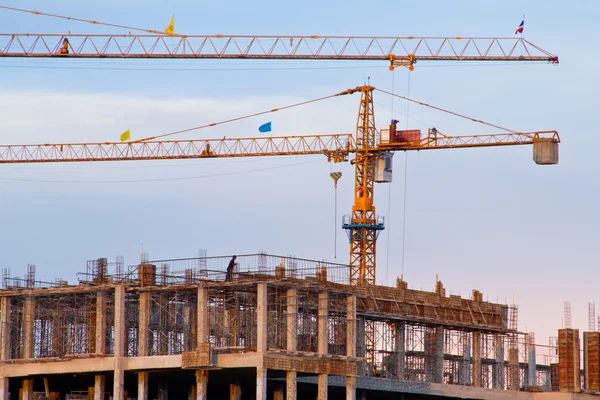 Crane on construction site at Thailand — Stock Photo, Image